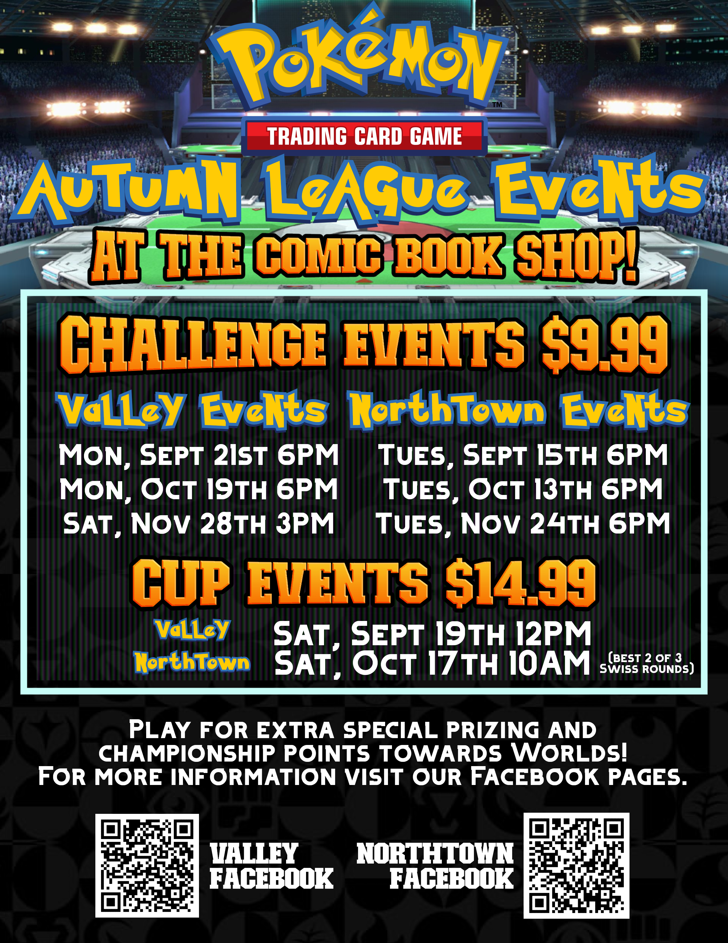 Pokemon Autumn 2026 League Challenge & Cup Events